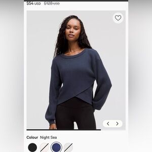 Lululemon reversible crossover sweater size M